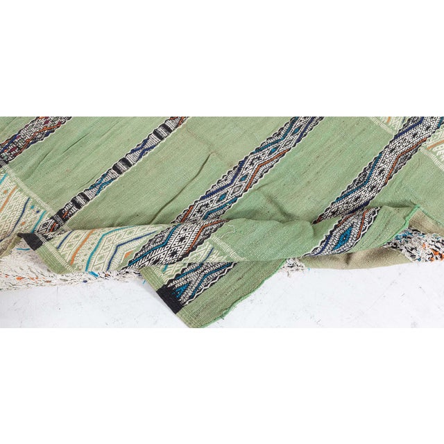 Mid 20th Century Doris Leslie Blau Vintage Moroccan Green Tribal Rug For Sale - Image 5 of 9