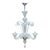 Italian Classic Venetian Glass Chandelier, Iridescent, Murano, Italy For Sale - Image 3 of 9