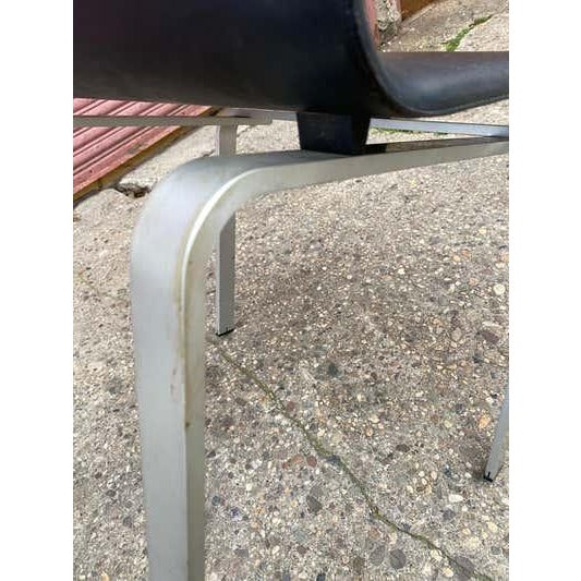 Jorgen Hoj for Johannes Hansen Aluminum and Leather Chairs 1962 For Sale - Image 10 of 12