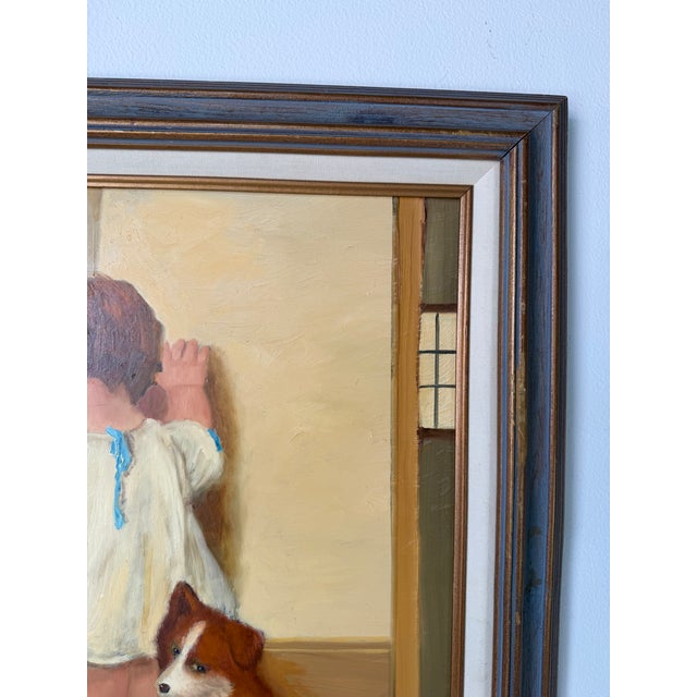 Vintage “In Disgrace” Child & Dog Painting After Bessie Peyse Gutmann - j.e. Small, S.j. For Sale In Miami - Image 6 of 12
