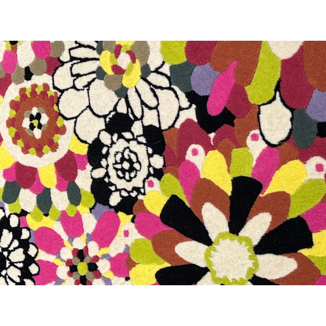 Textile 20th Century Casa Circle Multicolor Floral Rug from Missoni, 1983 For Sale - Image 7 of 11