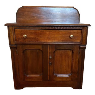 Antique Wash Stand With Backsplash For Sale