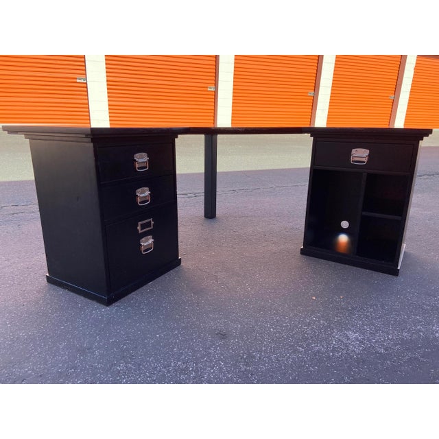 Black Pottery Barn Bedford Desk For Sale - Image 8 of 13