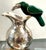 1970s Mid-Century Mexican Silverplate & Malachite Parrot Pitcher, Style Los Castillo For Sale - Image 5 of 12