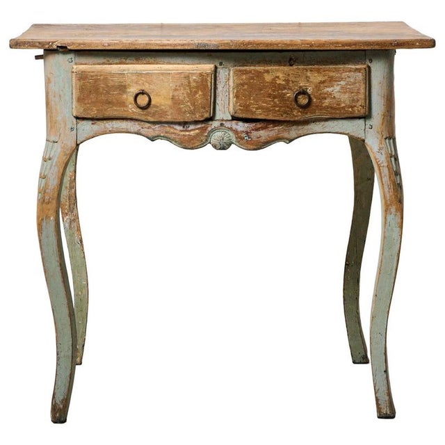 Antique Rococo Rustic Swedish Side Table For Sale - Image 11 of 11