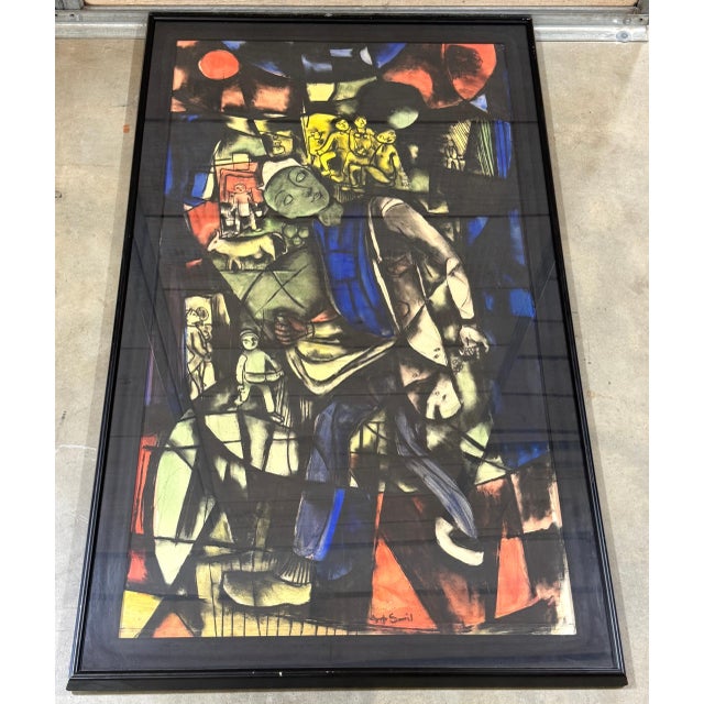 Amp Smit Dutch Modernist Figurative Allegory, Mixed Media on Paper, 1980s For Sale - Image 12 of 14