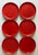 Set of 6 vintage mid century Gerz Germany pottery side plates. Striking bright orangish red color with small brown flecks,...