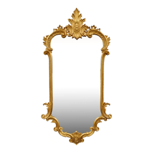 20th Century French Louis XV Style Gilt Decorated Frame Mirror