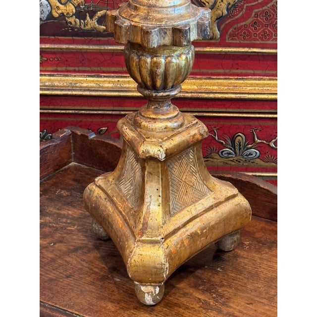 19th Century Silver Gilt Candlesticks For Sale - Image 10 of 16