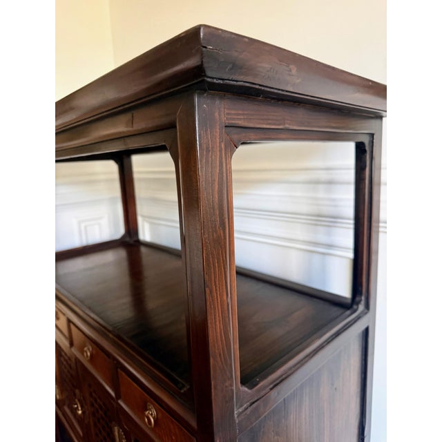 Late 19th Century Rare Large Antique Four-Level Korean Scholar Bookcase with COA For Sale - Image 5 of 15