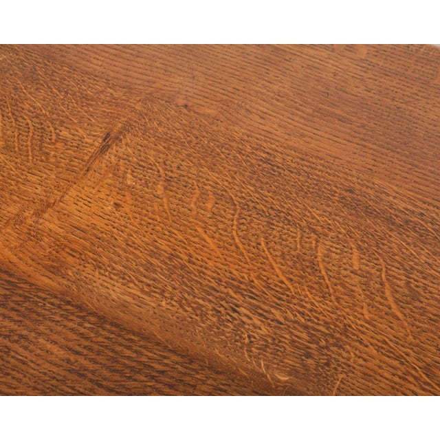 19th Century Louis Phllippe Style Oak Writing Table or Desk For Sale - Image 9 of 13