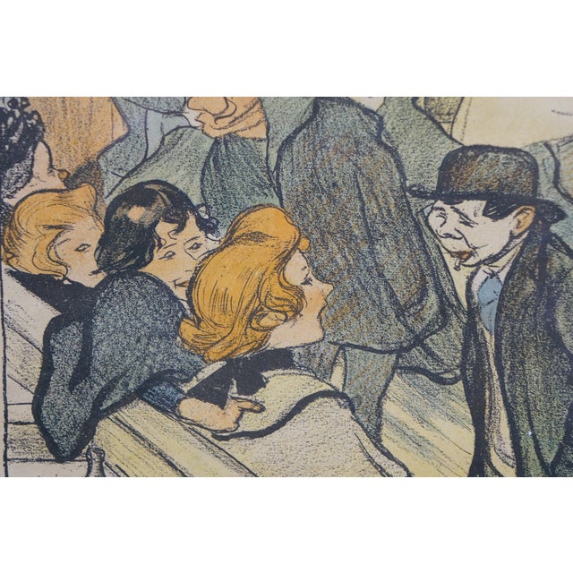 4 Antique Le Rire French Belle Epoque Satirical Comic Journal Framed Art 20" For Sale - Image 11 of 18