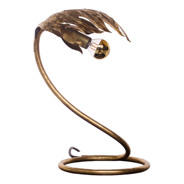 Golden Leaf Lamp, 1960s For Sale