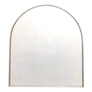 Vintage Minimal Shield-Shaped Wall Mirror with Steel Frame, Italy For Sale