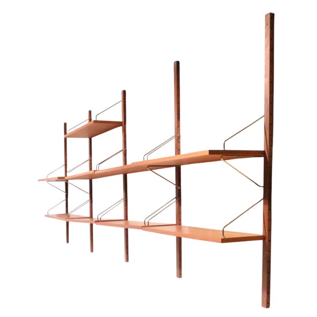 Mid Century Danish Modern Wall Shelf Unit After Cadovius C. 1950/60's For Sale - Image 15 of 18