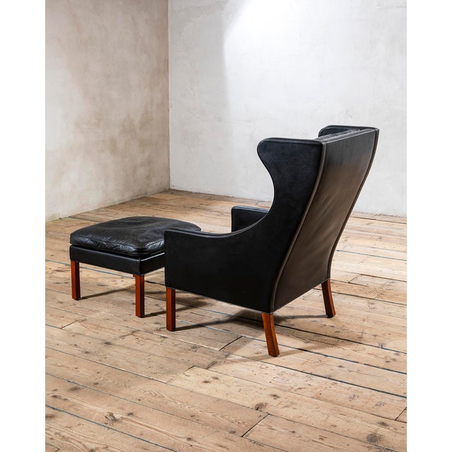 Mid-Century Modern Set of Mod. 2204 Lounge Chair and Ottoman from Børge Mogensen, 1960s For Sale - Image 3 of 7