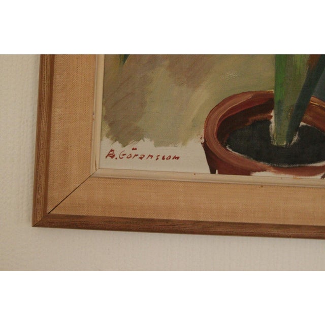 Bror Göransson, Asian Lily, 1960s, Oil on Panel, Framed For Sale - Image 6 of 15