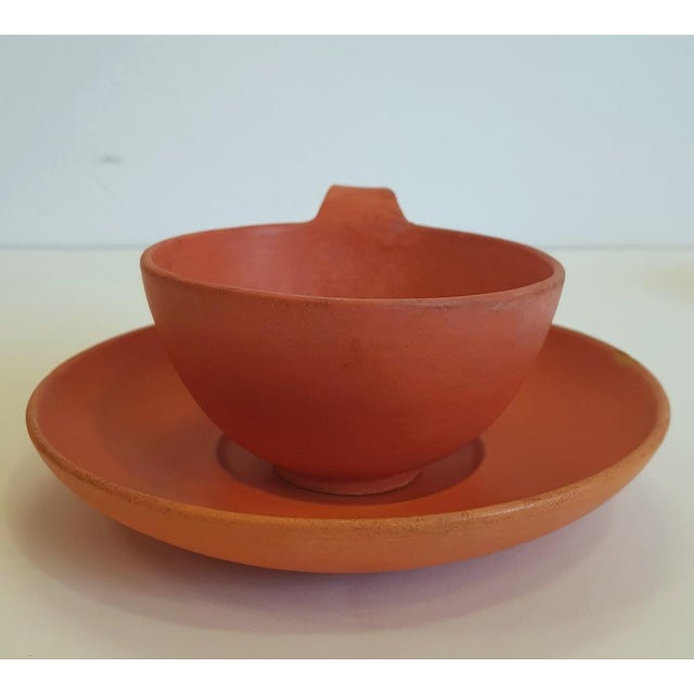 1930s Cup and Saucer by Svend Hammershøi for Kähler, 1930s, Set of 2 For Sale - Image 5 of 17