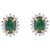 Green Natural Emerald & Diamond Earring in 18k Gold For Sale - Image 8 of 8