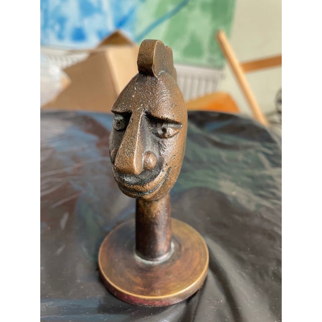 Round Bronze Base Side Table in the style of Diego Giacometti, 1960s For Sale - Image 6 of 8