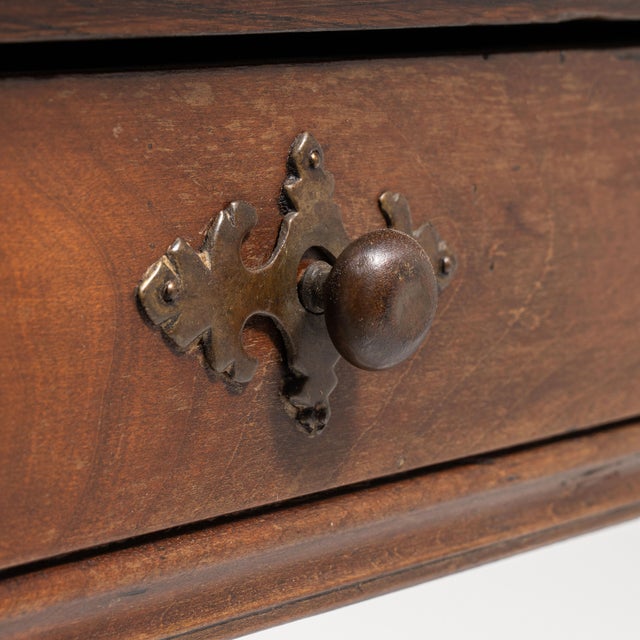 19th Century France Renaissance Brown Wood Side Table For Sale - Image 12 of 15