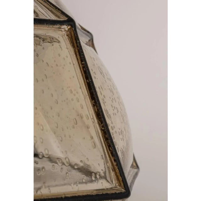 Iron and Clear Glass Flush Mount by Limburg, Germany, 1960s For Sale - Image 9 of 13