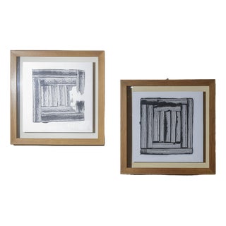 Unknown, Untitled, Sandpaper, Framed, Set of 2 For Sale