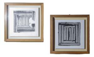 Unknown, Untitled, Sandpaper, Framed, Set of 2