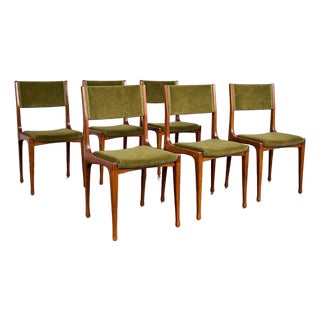 1950s A Set of Six Italian Attributed to Carlo De Carli Dining Chairs For Sale