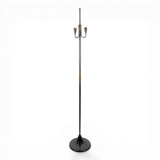 Metal and Brass Floor Lamp from Maison Arlus, 1960s For Sale