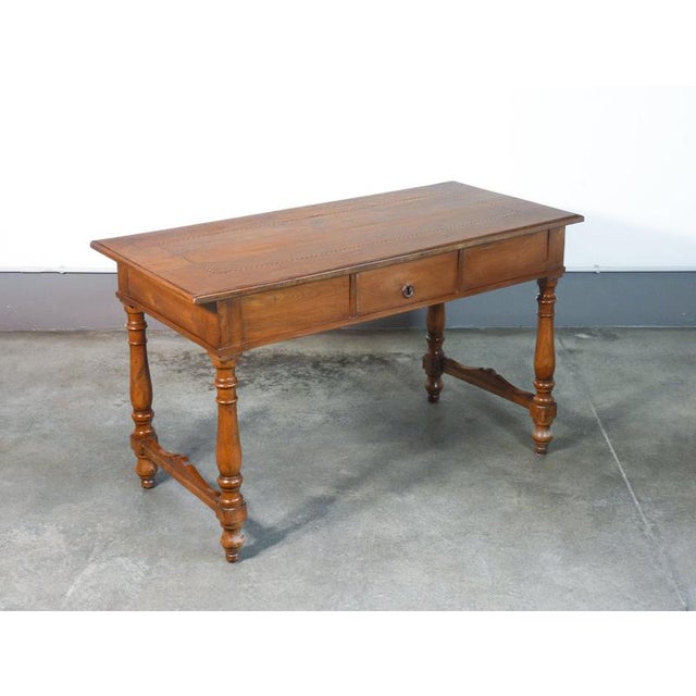 Vintage Inlaid Walnut Desk, 19th Century For Sale - Image 9 of 18