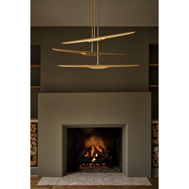 Contemporary Regina Andrew Concorde Chandelier, Natural Brass For Sale - Image 3 of 9