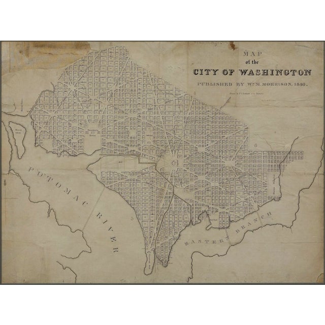 1840 Map of the City of Washington Published by William M. Morrison For Sale - Image 4 of 6