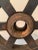 Black Wood Wheel Mounted on Iron Base For Sale - Image 8 of 12