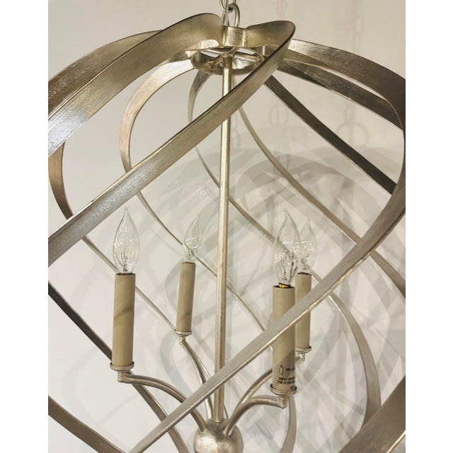 Currey & Company Currey & Company Silver Orb Roussel Chandelier For Sale - Image 4 of 5