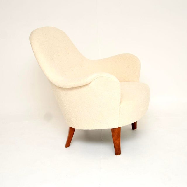 Mid-Century Modern Vintage Swedish Cirkus Armchair from Carl Malmsten, 1960s For Sale - Image 3 of 8