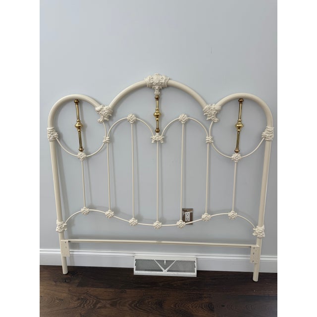 Vintage Iron Bed Headboard by Elliott’s Designs Inc. For Sale - Image 6 of 6