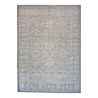 21st Century Turkish Oushak Wool 13x19 Slate Blue & Grey Handmade Oversized Area Rug #1144105 For Sale