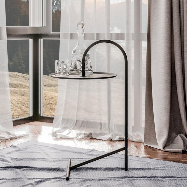 Melt - Black Round Coffee Table For Sale - Image 4 of 10