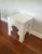 Up for sale is an extremely rare white acrylic side table by designer White Webb that was sold exclusively at Donghia...
