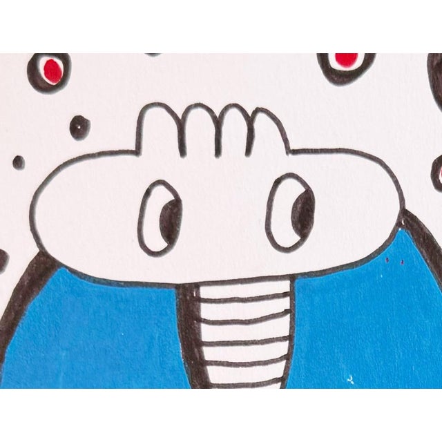 2020s Two in Stillness — Nathalie Gribinski — Small Abstract Figurative Drawing (8 X 8 In, 2025) For Sale - Image 5 of 5