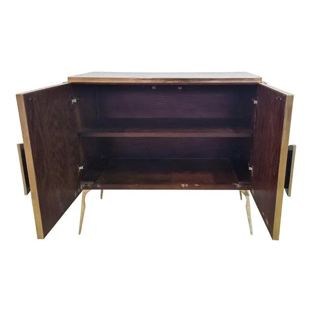 White Glass Door Sideboard, 1990s For Sale - Image 4 of 5