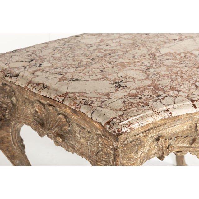Small 18th Century Italian Silver Gilt Console Table For Sale - Image 5 of 12