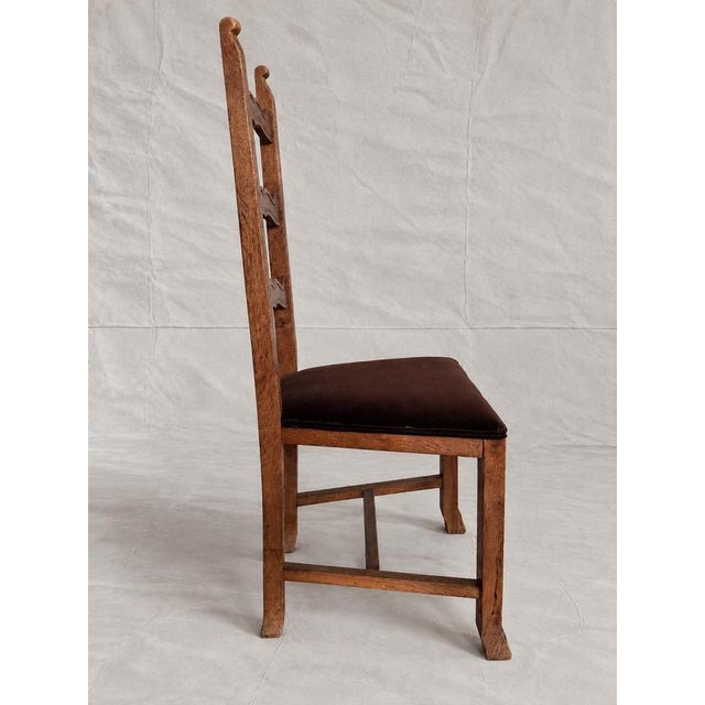 1930s Danish Carved Oak Dining Chairs in the style of Skønvirke, 1930s, Set of 4 For Sale - Image 5 of 13