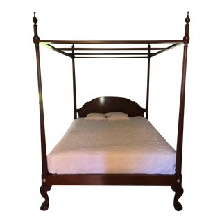 Baker Mahogany Four Poster Bed Frame For Sale