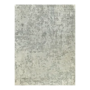 Exquisite Rugs Cosmo Hand-Knotted New Zealand Wool & Bamboo Silk White Rug-8'X10'