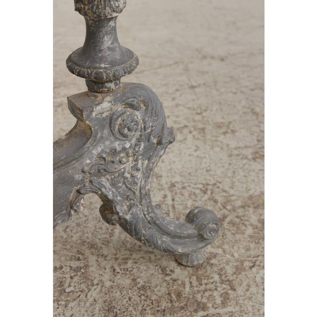 Stunning Vintage Pietra Dura Round Marble Lamp Table For Sale - Image 14 of 15