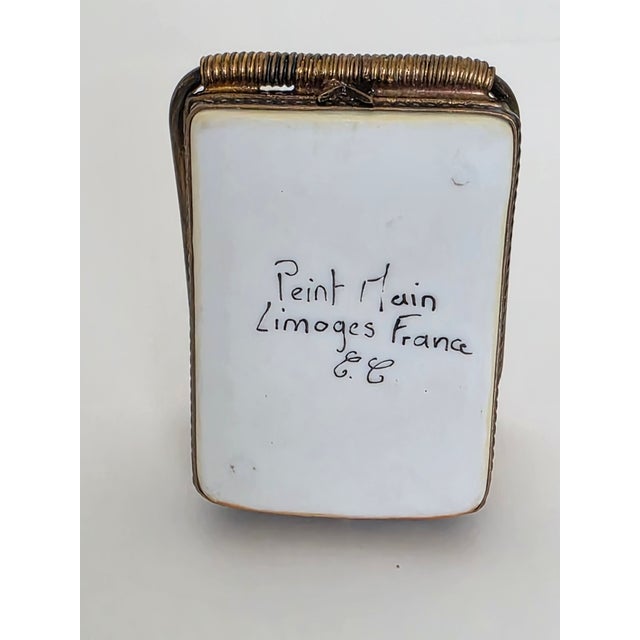 Vintage French Limoges Mouse Trap Cheese & Mouse Trinket Box For Sale - Image 10 of 10