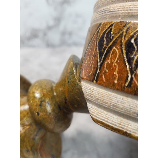 1990s 1990s Modern Natural Onyx Stone Drink Coaster Holder For Sale - Image 5 of 11