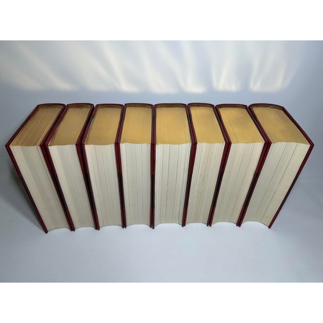 Mid-Century Modern 1960s Illustrated Red Leather Octavo Volume Set, Randolph S. Churchill and Martin Gilbert's the Life of Winston S. Churchill - 8 Books For Sale - Image 3 of 13